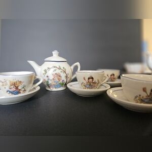 Kahla "Nursery Rhyme" Porcelain Tea Set mfg. German Democratic Republic (GDR)